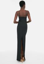 Trendyol - Asymmetrical high neck maxi dress - black