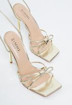 SIMMI London - Samia-101 strappy stiletto heel - gold