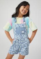 Cotton On - Ginnie slouch shortall - weekend wash/peggy pansy