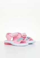 Pierre Cardin - Girls glittery velcro sandal - pink & silver