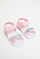 Pierre Cardin - Girls glittery velcro sandal - pink & silver