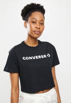 Converse - Puff logo cropped tee - converse black