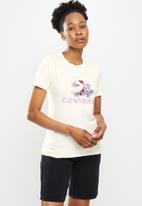 Converse - Star chevron abstract flowers tee - egret