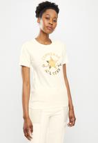 Converse - Metallic chuck taylor patch classic fit tee - egret