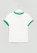 POP CANDY - Easy living tee - white & green 
