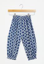POP CANDY - Girls printed pants - navy & white