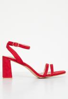 Superbalist - Lydia ankle strap heel - red