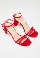 Superbalist - Lydia ankle strap heel - red