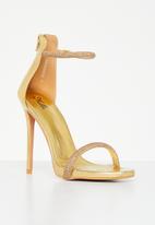 MILLA - Ryder ankle strap heel - gold
