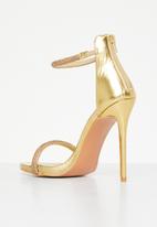MILLA - Ryder ankle strap heel - gold