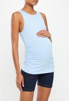 Superbalist - Maternity fitted high neck tank - light blue