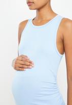Superbalist - Maternity fitted high neck tank - light blue