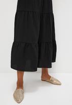 MILLA - Co-ord textured midi skirt - black