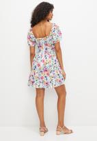 MILLA - Fit and flare mini dress- blue floral