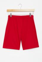 NBA - Chicago bulls core badge fleece shorts - red