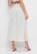MILLA - Co-ord linen wrap midi skirt - perfectly pale
