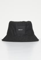 Replay bucket hat - denim black Replay Headwear | Superbalist.com