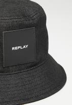 Replay bucket hat - denim black Replay Headwear | Superbalist.com