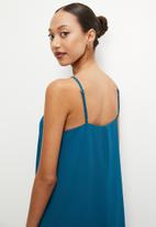 VELVET - Mini slip dress - sapphire blue
