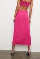 VELVET - Co ord luxe wrap skirt - pink