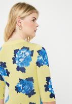 Glamorous - Floral knit co-ord top - yellow