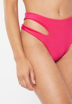 DORINA - Muani high leg brief bikini bottom - pink & orange 