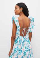 MILLA - Tiered back detail maxi dress - watercolour floral