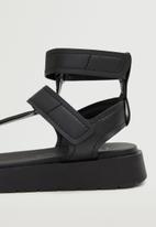 MANGO - Romi ankle-cuff sporty sandal - black