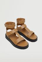 MANGO - Romi ankle-cuff sporty sandal - medium brown