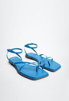 MANGO - Tapy ankle-cuff sandal - medium blue