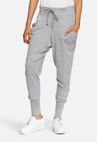 grey drop crotch joggers