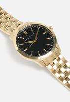 Armani Exchange - Hampton, 45 mm, 3 hand date, round, 5 atm-gold, gold stainless steel s