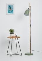 Present Time - Floor lamp wood-like metal