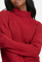 dailyfriday - Ribbed funnel neck knit