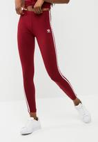 adidas 3 stripe leggings burgundy