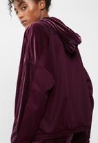 oversized velour hoodie