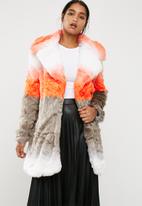 Glamorous - Ombre faux fur coat
