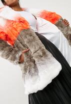 Glamorous - Ombre faux fur coat