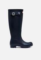 navy tall boots