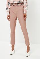 pink slim leg trousers