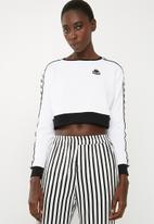 KAPPA - Authentic long sleeved crew neck top - white & black