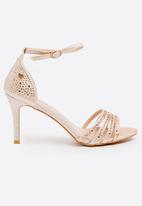 rose gold midi heels