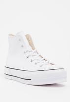 Converse - Chuck Taylor All Star Lift Clean - Hi  - White - Leather