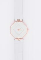 edit - Octagon Face Watch White
