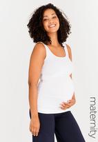 Cherry Melon - Maternity Every day tank top - White
