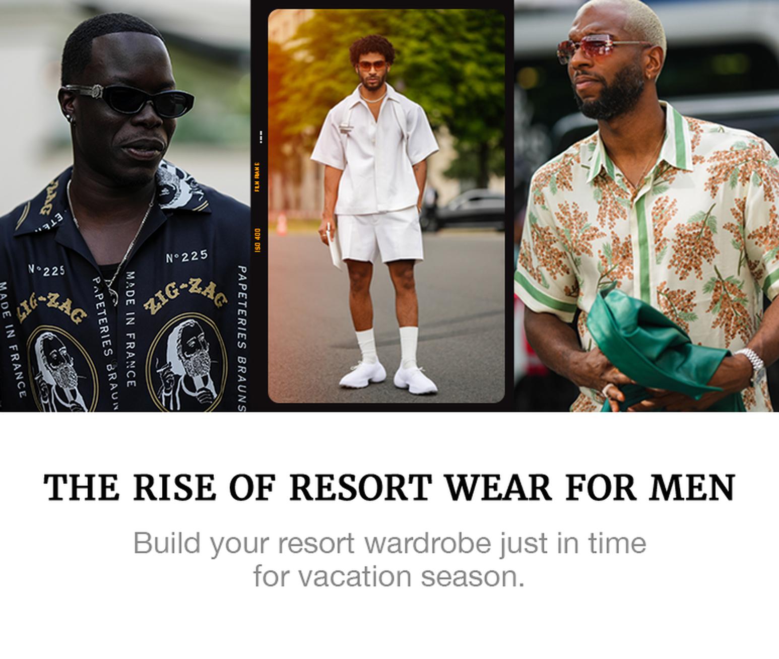 resort wear, menswear, style