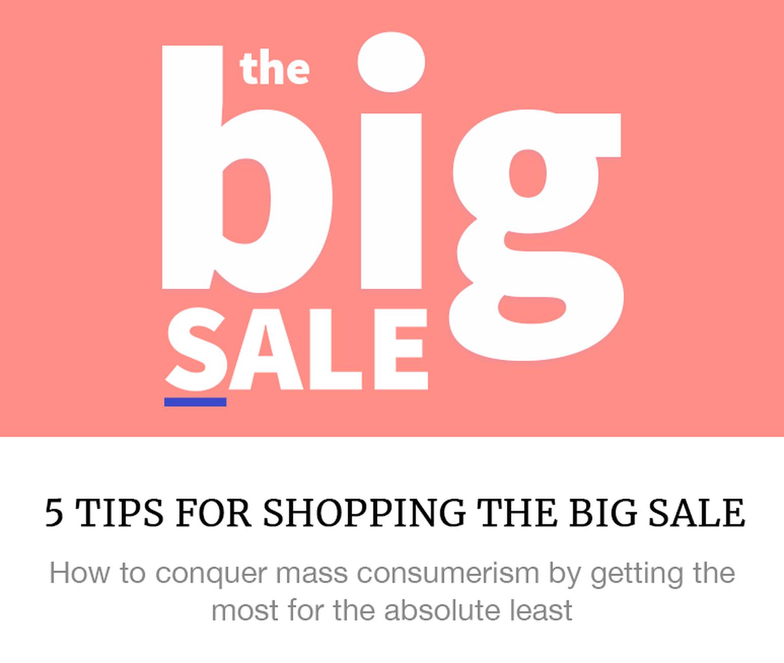 5 Tips For Shopping The Big Sale