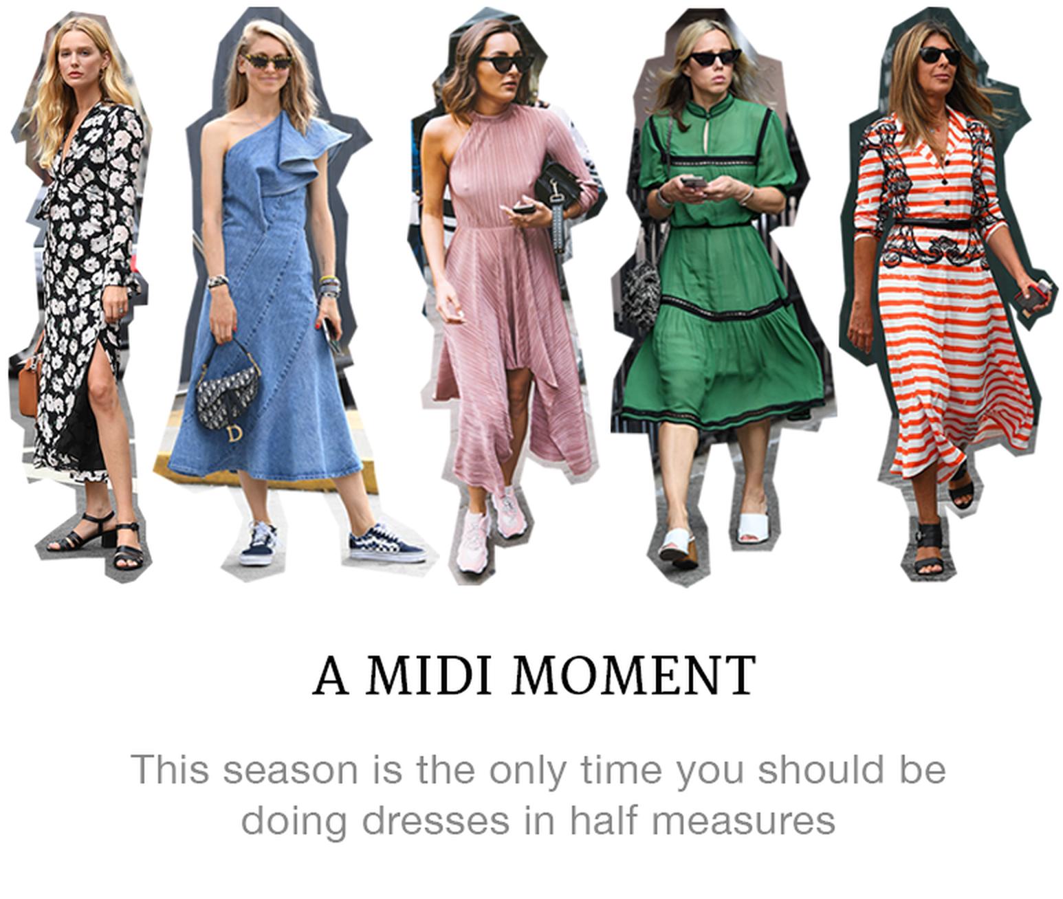 A Moment for the Midi Dress