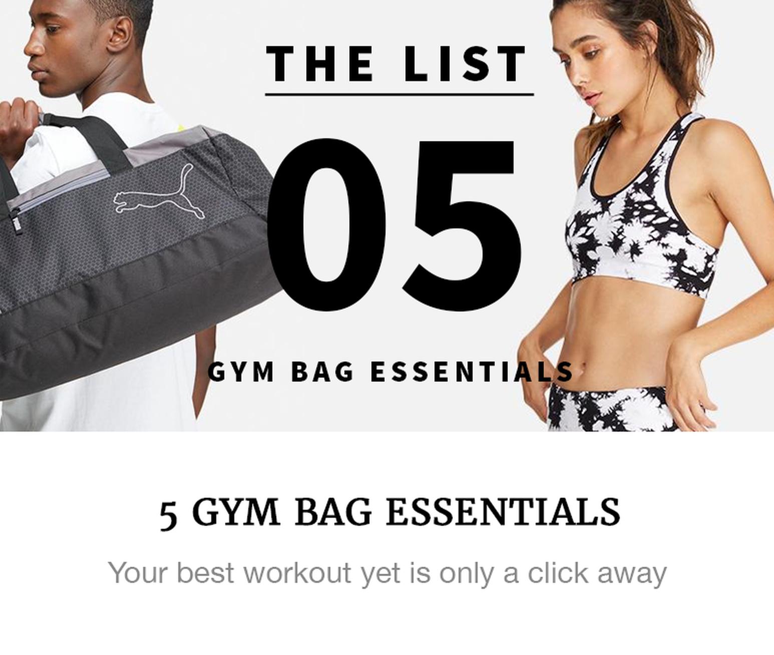 Gym bag essentials