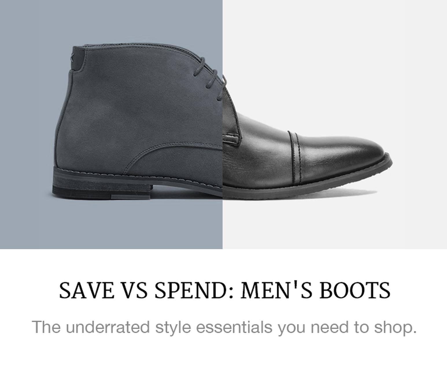 Save VS Spend: Men's Boots